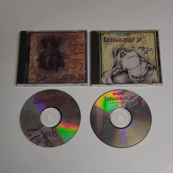 Two Dinosaur Jr Compact Disc Bug And You're Living All Over Me - Picture 1 of 6